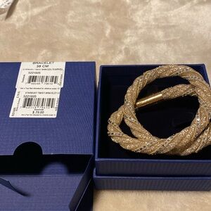 Swarovski Gold Stardust Double Bracelet